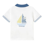 Guess Polo Tinta Unita Mezza Manica con Colletto In Contrasto per Neonato 1108 BIANCO GUESS 