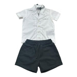 John Richmond Completo 2 Pezzi Camicia-Bermuda Bicolore per Neonato RIP26076CE BIANCO/NERO JOHN RICHMOND 