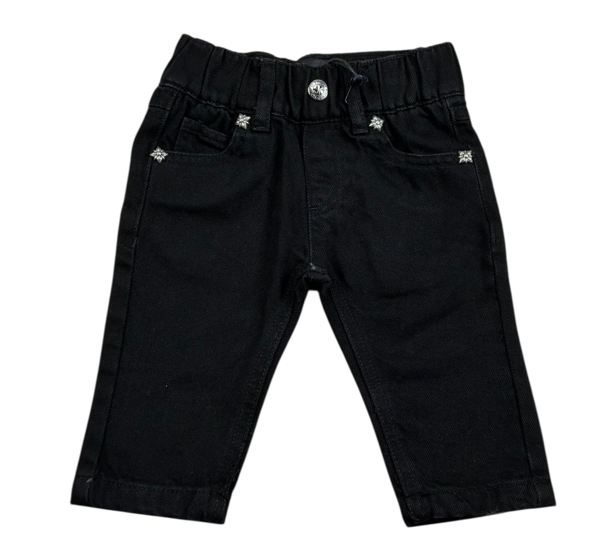 John Richmond Jeans Tinta Unita con Elastico In Vita per Neonato RIP26074JE NERO JOHN RICHMOND 