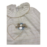 Barcellino Completo 2 Pezzi Shirt-Ghettina Bicolore per Neonata 9418 BIANCO/BEIGE BARCELLINO 