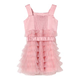 Twinset Abito Tinta Unita con Tulle per Neonata 251GJ2QS0 ROSA TWINSET 