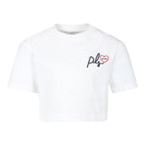 PHILOSOPHY t-shirt girocollo tinta unita con stampa Bianco per Bambina PFTS019 BIANCO PHILOSOPHY 