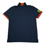 Sun68 Polo Mezza Manica Tinta Unita con Logo per Bambino POLS BLU SUN68 