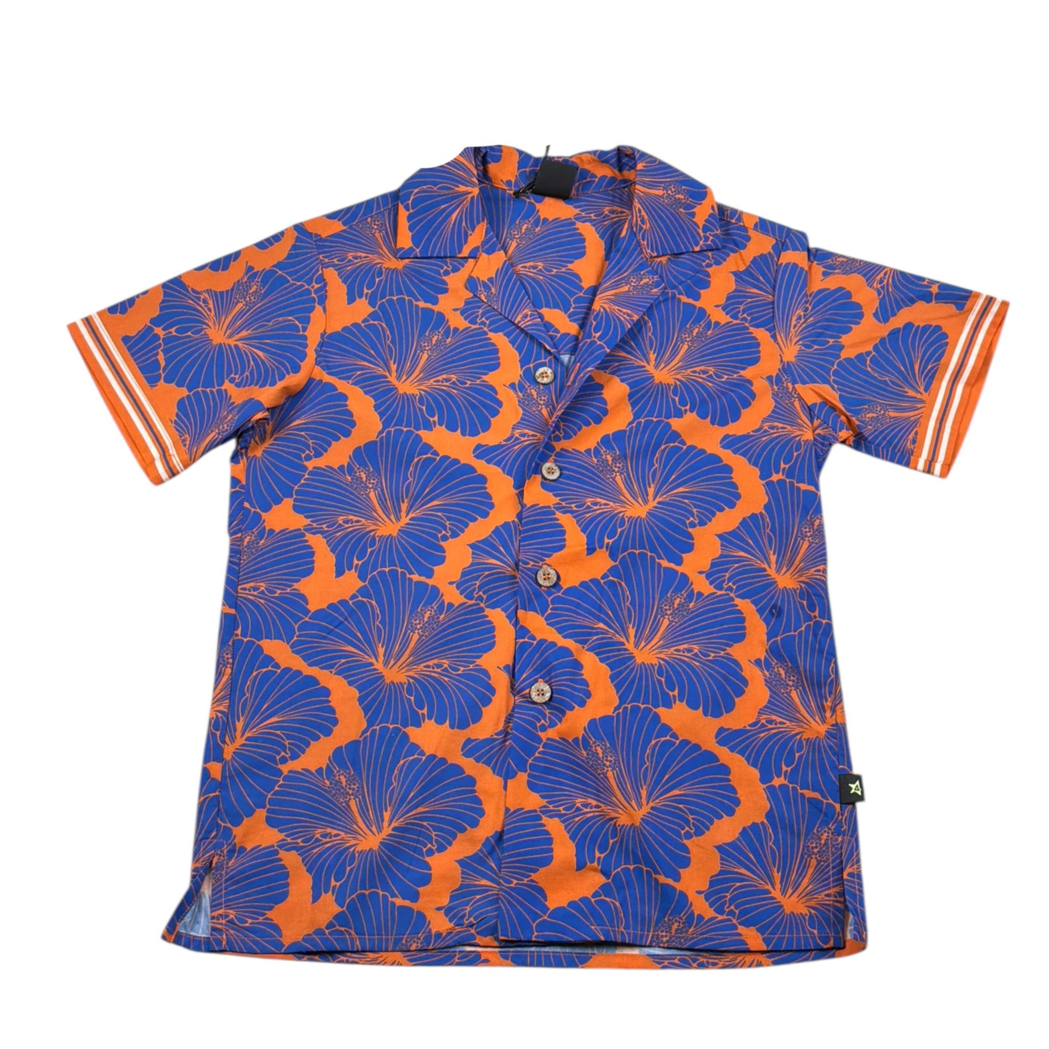 4Giveness Camicia Mezza Manica Tinta Unita con Fantasia per Bambino FGCB4073 COBALTO 4GIVENESS 