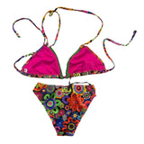 4Giveness Costume 2Pz Tinta Unita Con Fantasia Triangolo-Slip Nero Per Bambina
