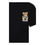 Moschino T-Shirt Girocollo Tinta Unita con Stampa per Bambino HPM050 NERO MOSCHINO 