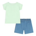 Guess Completo 2 Pezzi T-Shirt-Short per Neonata K3GG03K6YW0 VERDE GUESS 