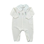 Le Coconne Tutina Tinta Unita con Ricami per Neonata LCN1940 PANNA LE COCONNE 