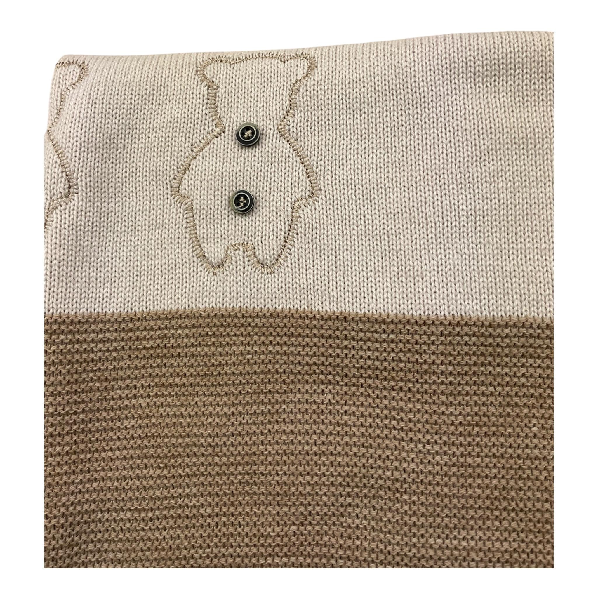 BARCELLINO coperta tinta unita con stampa Beige per Neonata 105323 BEIGE BARCELLINO 
