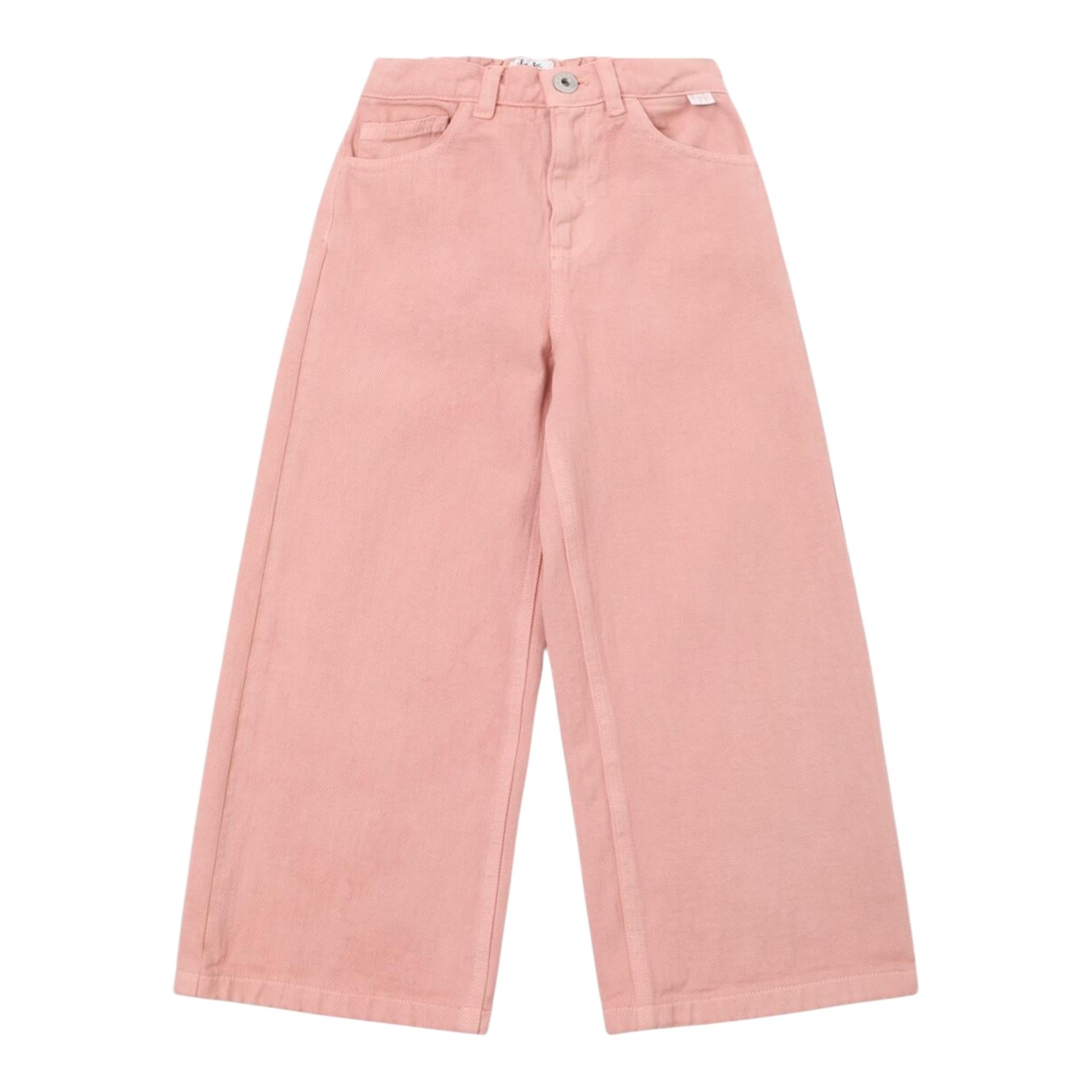 Il Gufo Jeans Tinta Unita Modello Palazzo per Bambina P25PL434J0044 ROSA IL GUFO 