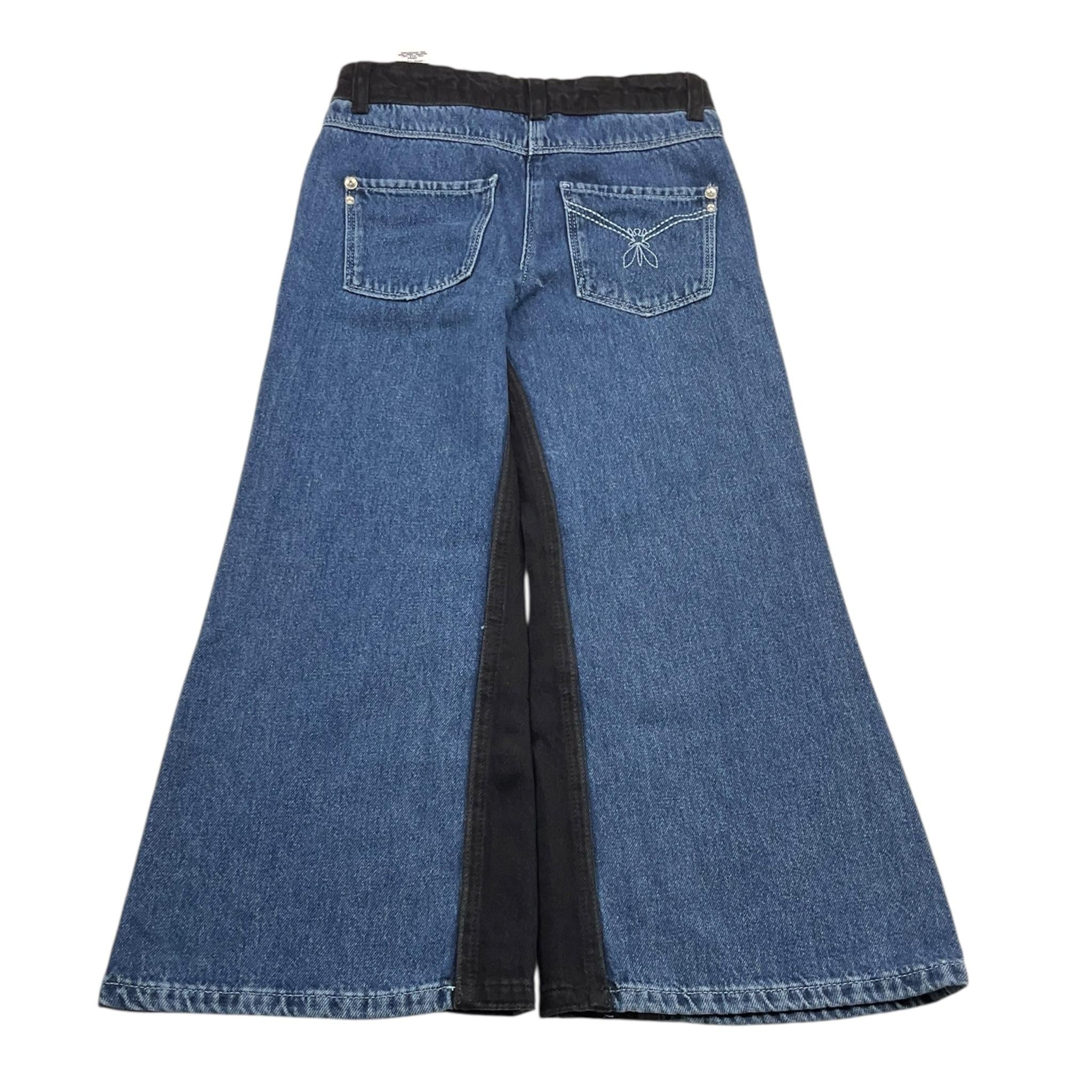 PATRIZIA PEPE jeans tinta unita modello palazzo con profili in contrasto Blu per Bambina 7P0320X BLU PATRIZIA PEPE 