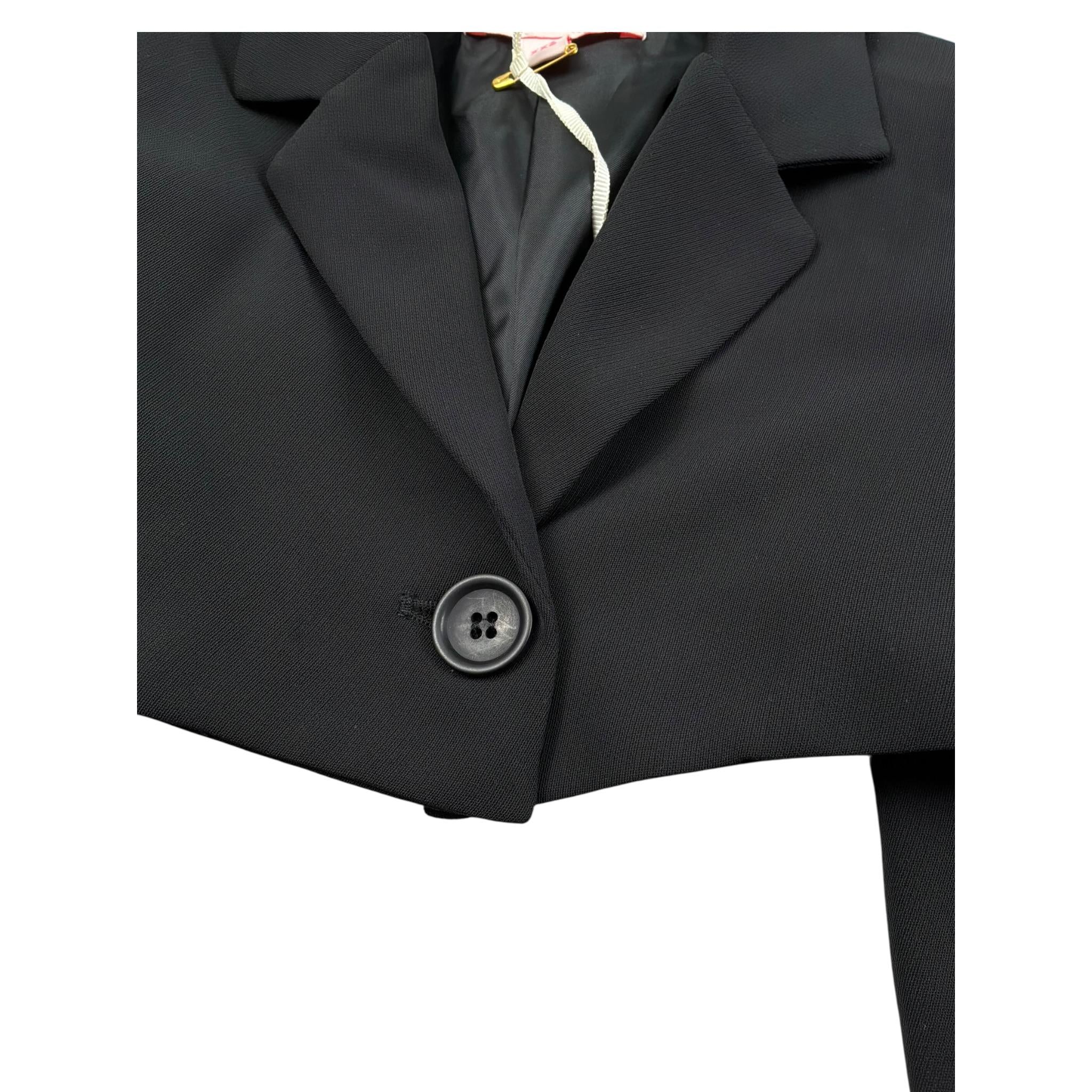 Imperial Giacca Tinta Unita Modello Crop per Bambina JB19132G75 NERO IMPERIAL 