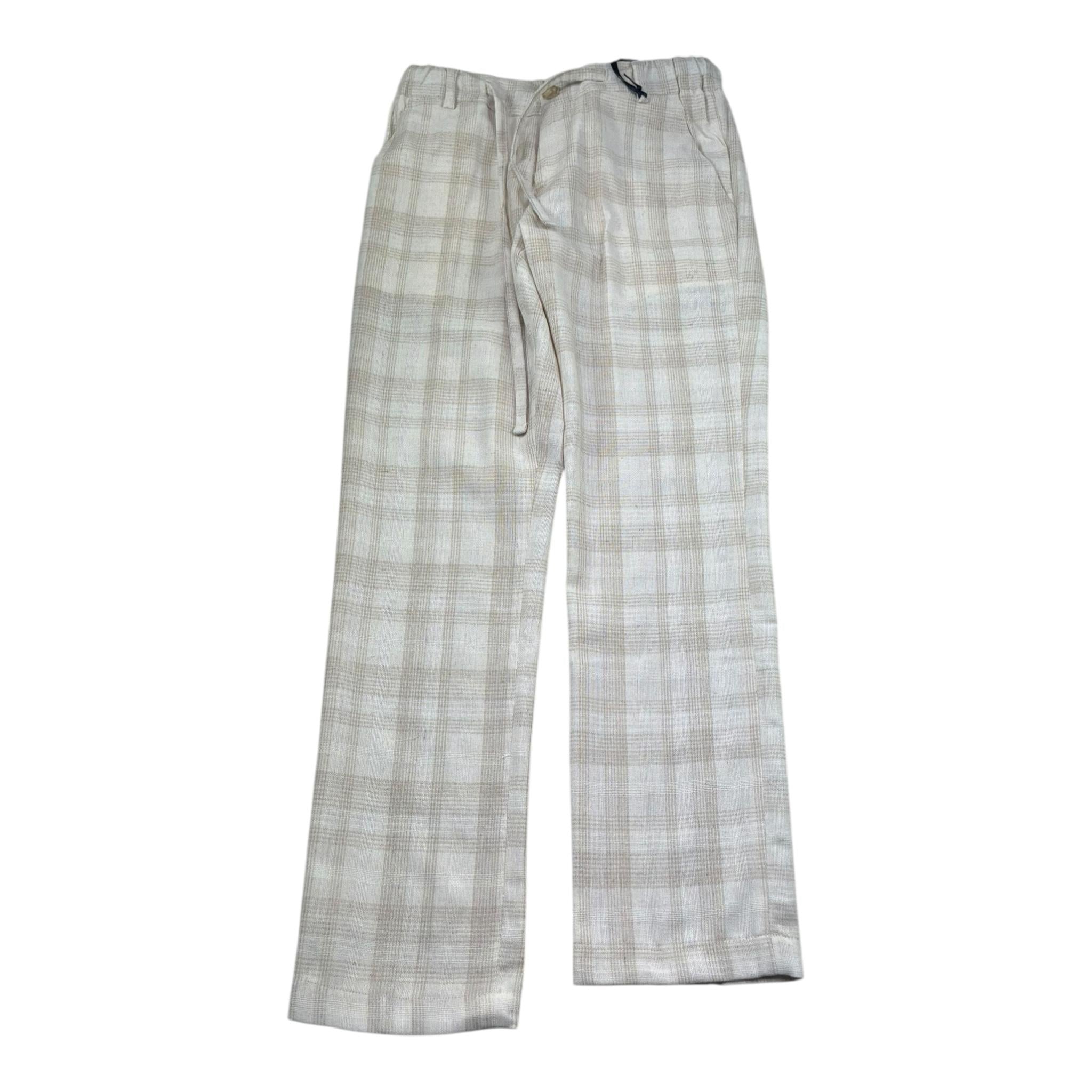 Manuel & Frank Pantalone Tinta Unita con Elastico In Vita E Fantasia A Quadri per Bambino MF1399R BEIGE MANUEL & FRANK 