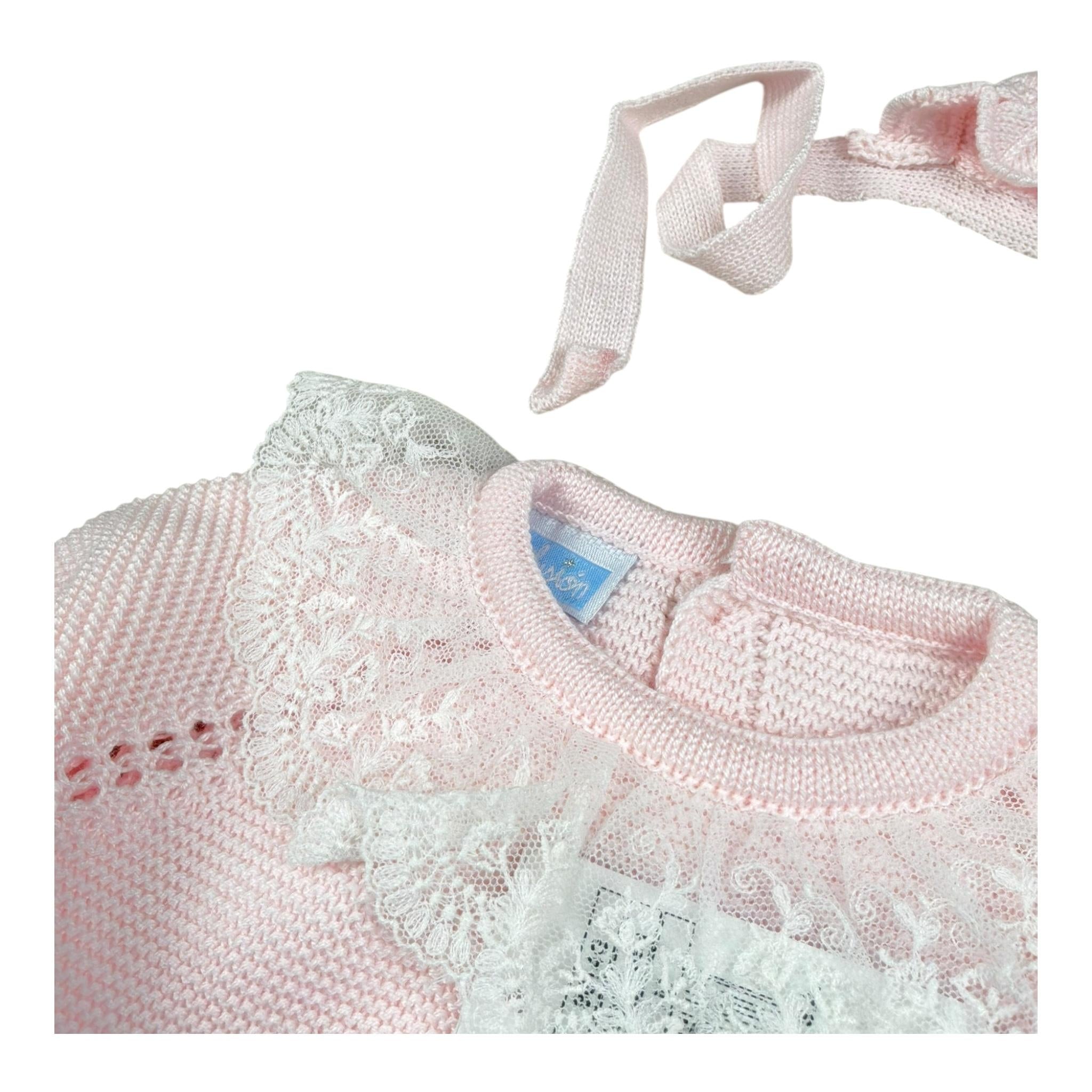 Mac Ilusio'N Completo 3 Pezzi Maglia-Ghettina-Cappello per Neonata 9614G ROSA MAC ILUSIO'N 