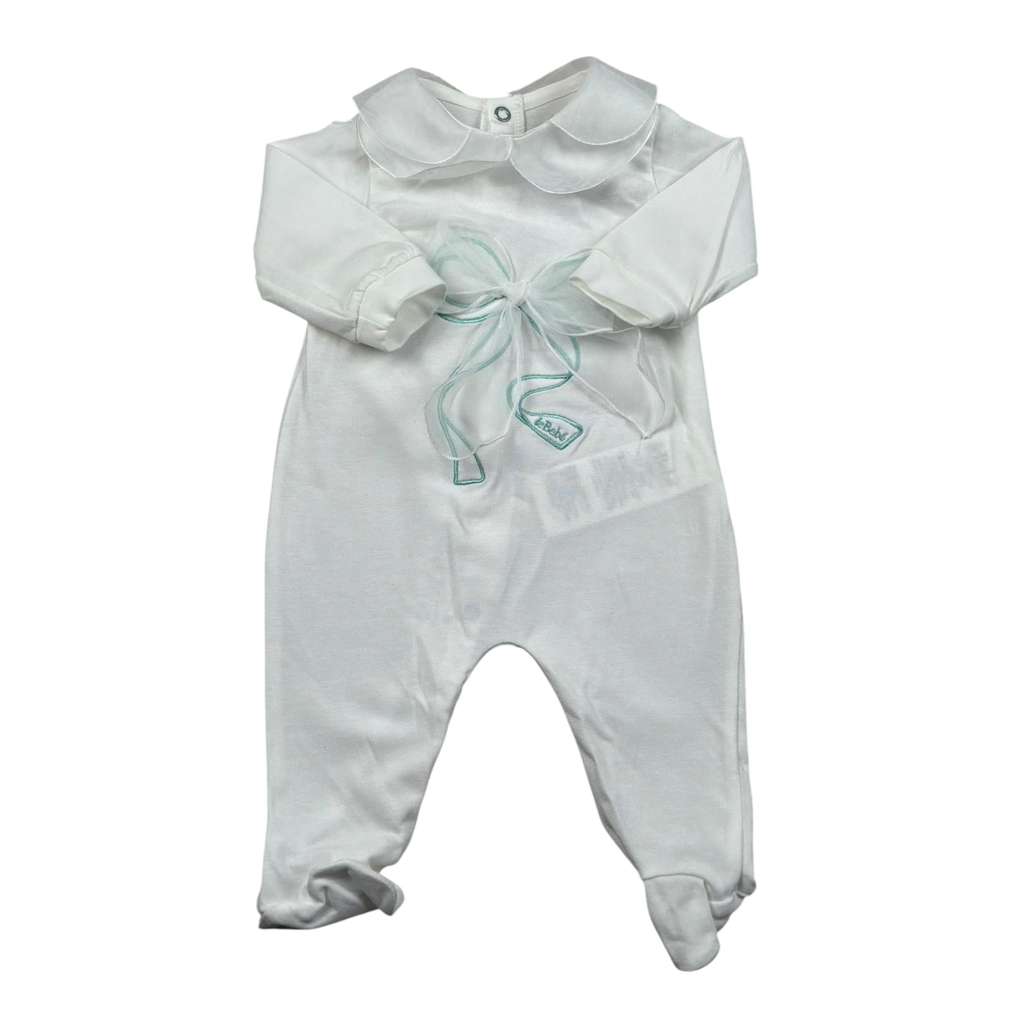 Le Bebe Tutina Manica Lunga Tinta Unita per Neonata LBG5617 BIANCO LE BEBE 