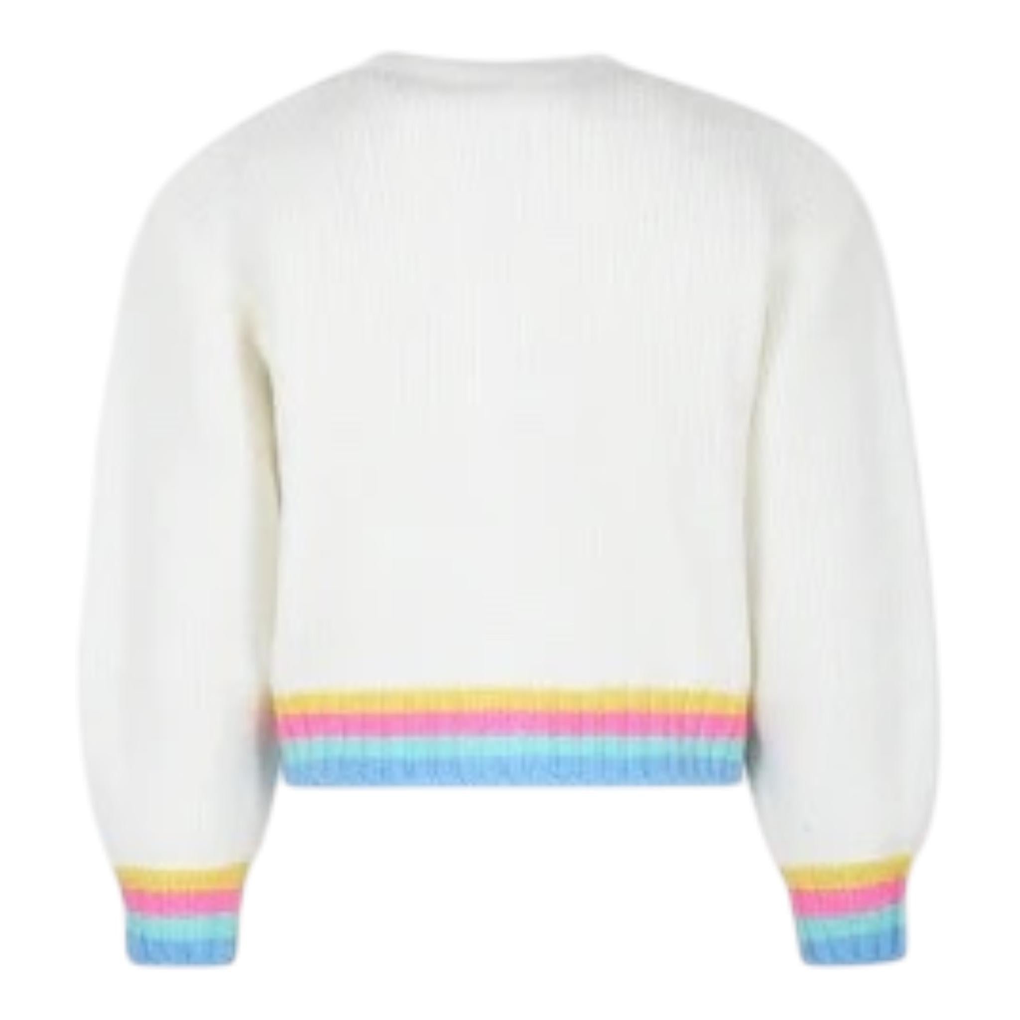 BillIEBLUSH cardigan tinta unita cn stampa cuori Panna per Neonata U20633 PANNA BillIEBLUSH 