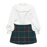 ABEL & LULA completo camicia-gonna bicolore Bianco/verde per Bambina 5546X BIANCO/VERDE ABEL & LULA 