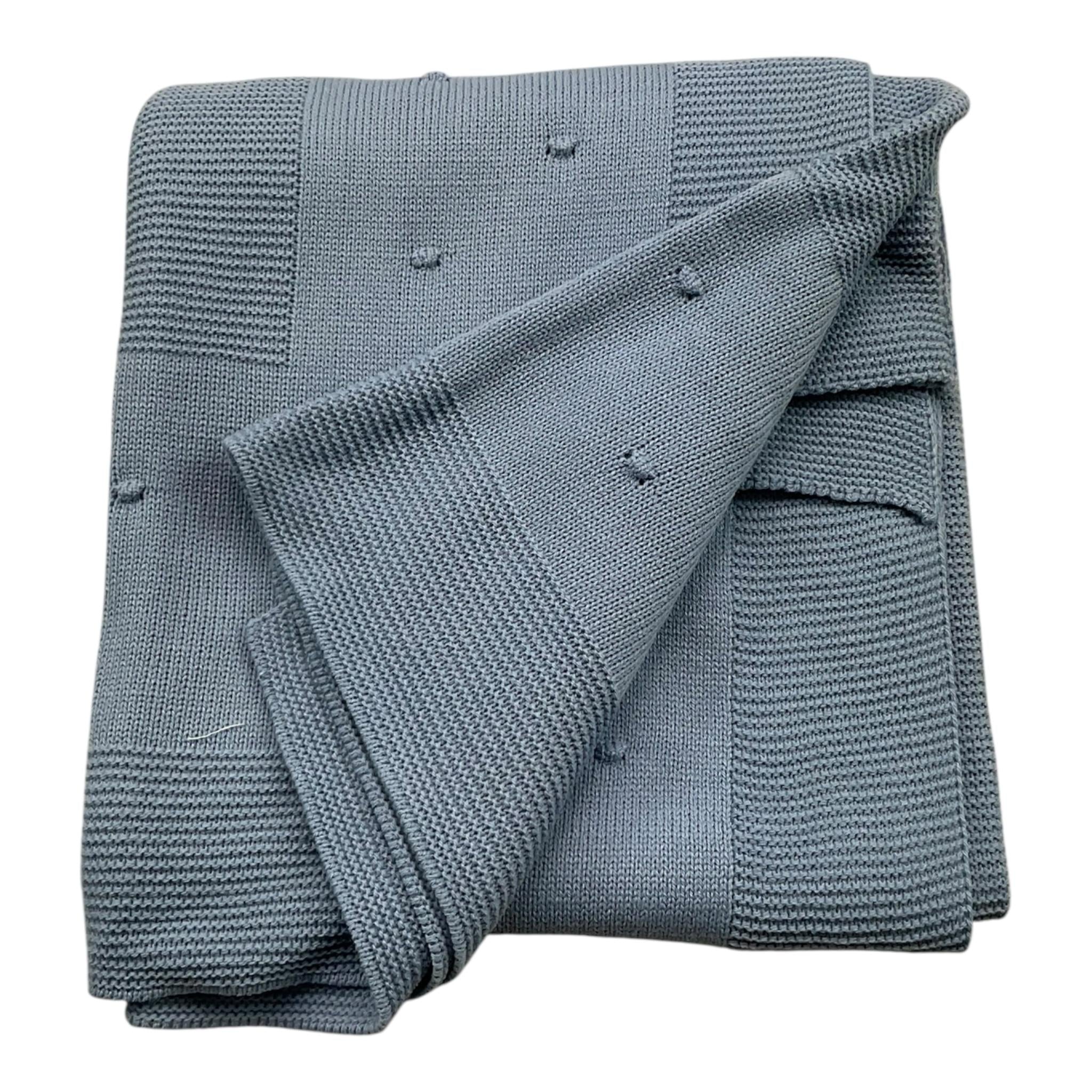 MAC ILUSIO'N coperta tinta unita con ricami Azzurro per Neonato TO71 AZZURRO MAC ILUSIO'N 