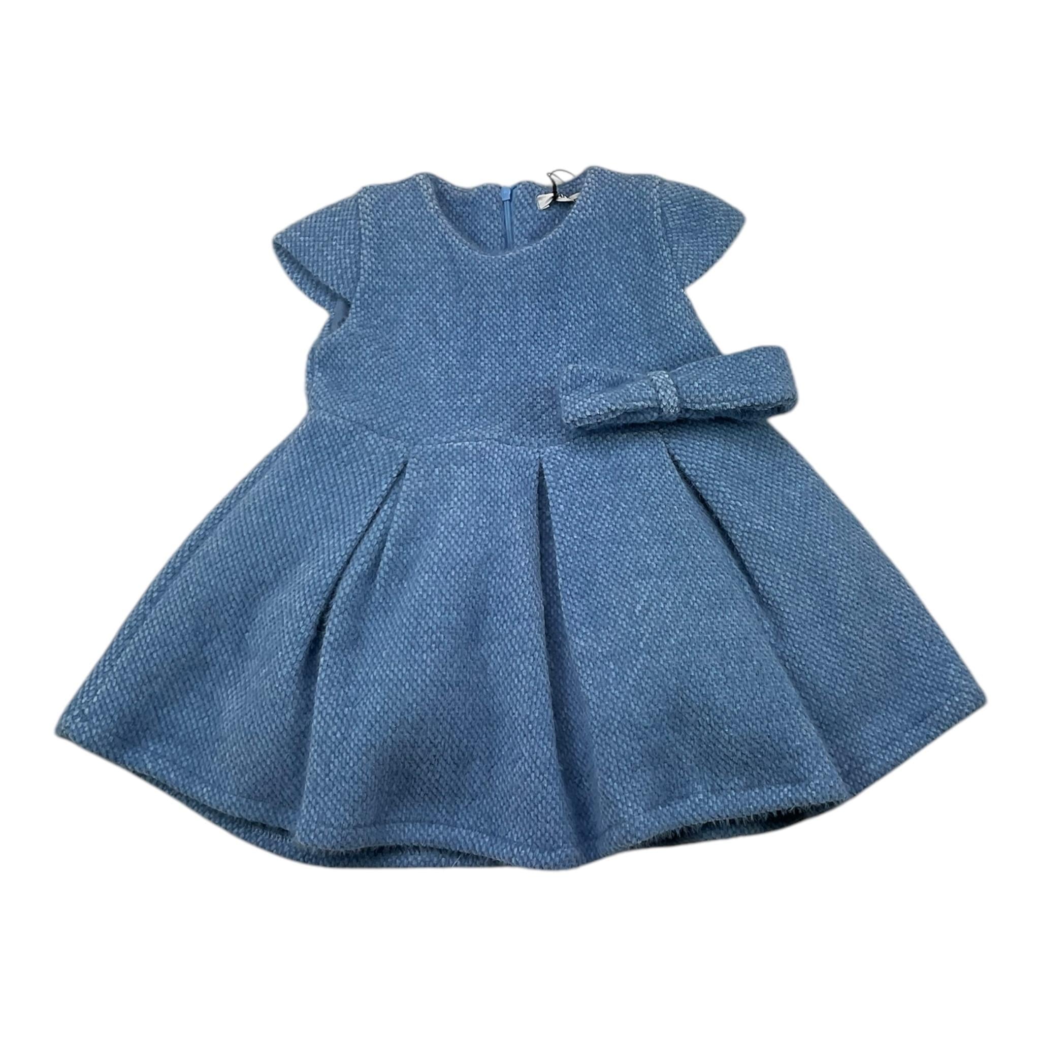 JANICE abito mezza manica tinta unita Azzurro per Neonata JN655N AZZURRO JANICE 