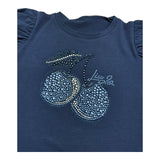 Liu Jo T-Shirt Girocollo Tinta Unita con Stampa per Bambina KA5041X BLU LIU JO 