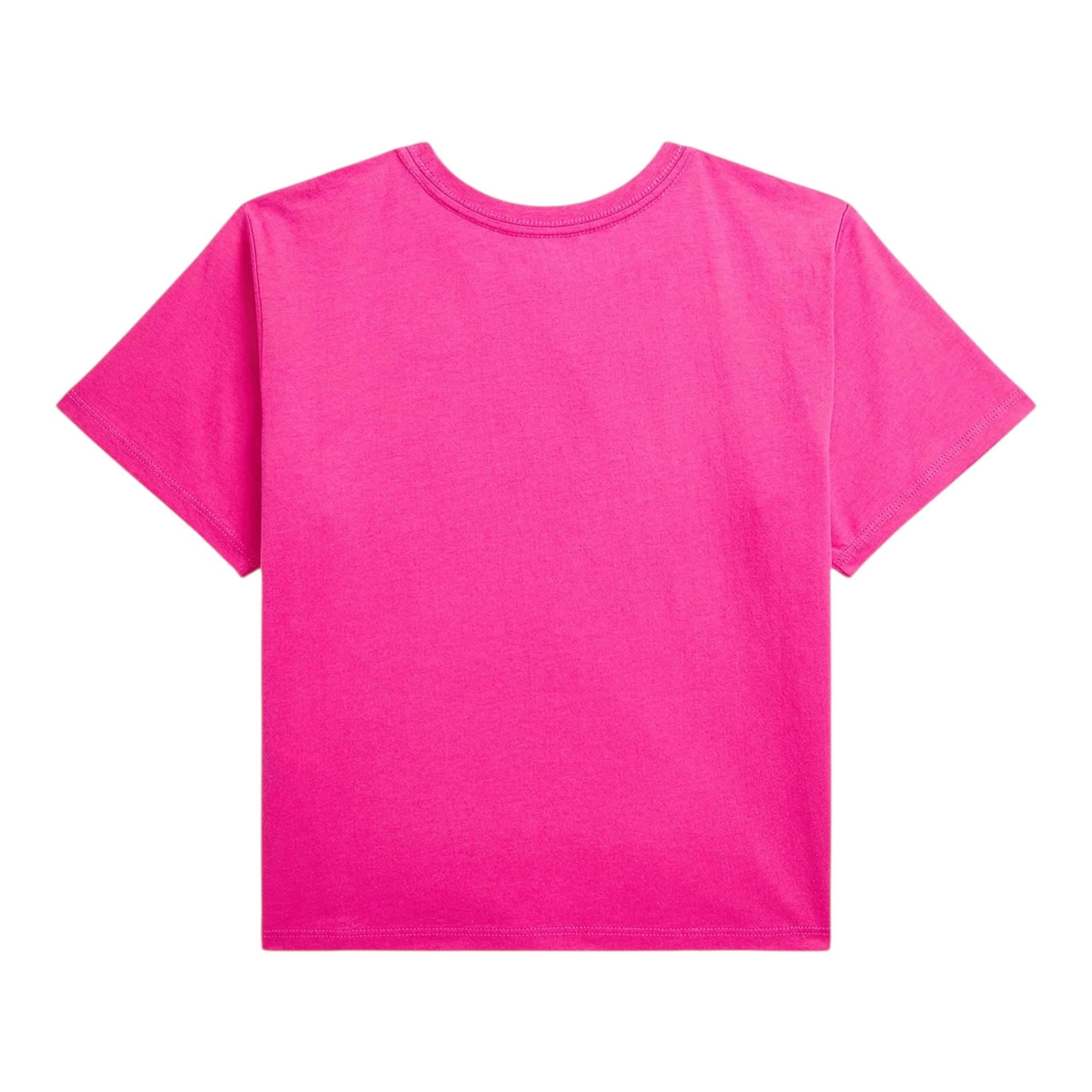 Ralph Lauren T-Shirt Modello Crop Tinta Unita per Bambina 312957340001 FUXIA RALPH LAUREN 