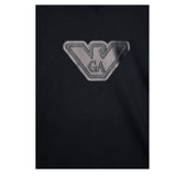 Emporio Armani T-Shirt Girocollo Tinta Unita con Logo per Bambino EB000170 NERO EMPORIO ARMANI 