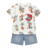 Mayoral Completo 2 Pezzi T-Shirt-Bermuda Bianco per Neonato 1216 BIANCO MAYORAL 