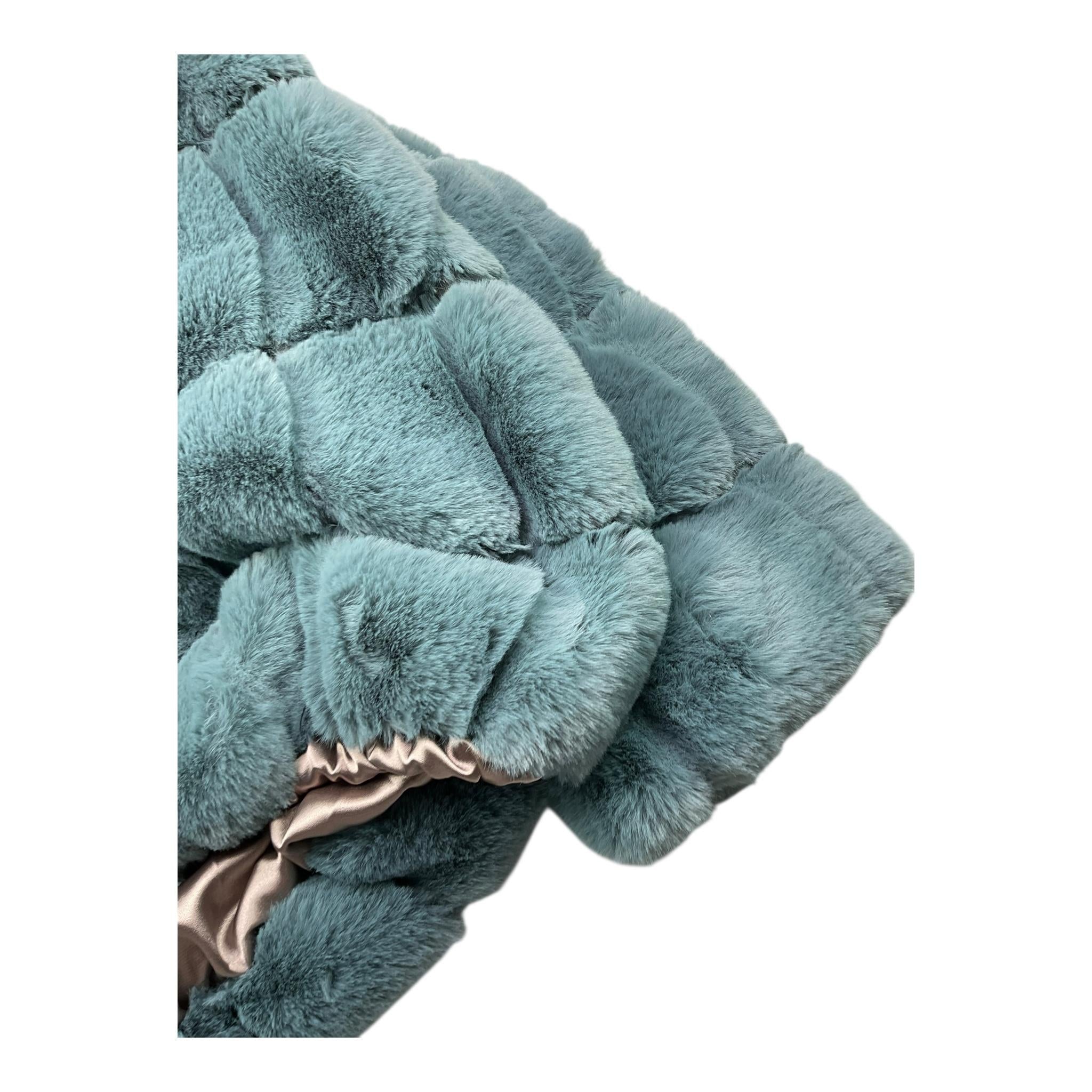 FRANCESCA CONOCI pelliccia tinta unita con zip e cappuccio Verde per Bambina 2709 VERDE FRANCESCA CONOCI 