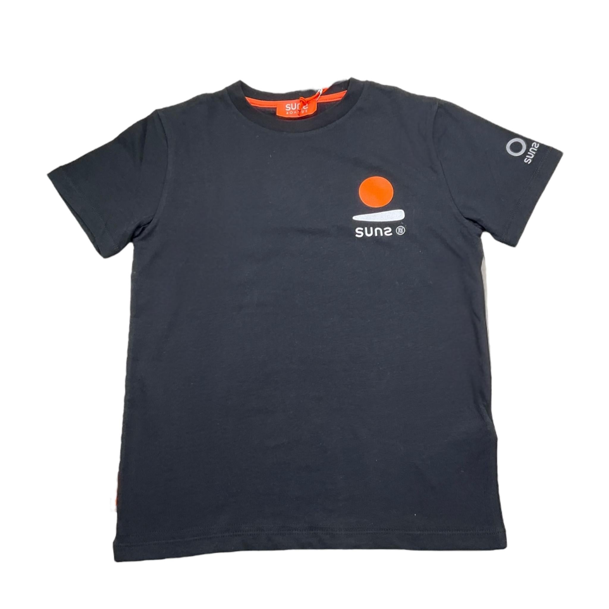 Suns  T-Shirt Girocollo Tinta Unita con Stampa per Bambino TSS5118U NERO SUNS 