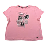 Liu Jo T-Shirt Girocollo tinta unita con Stampa Rosa per Bambina GA3100 ROSA LIU JO 