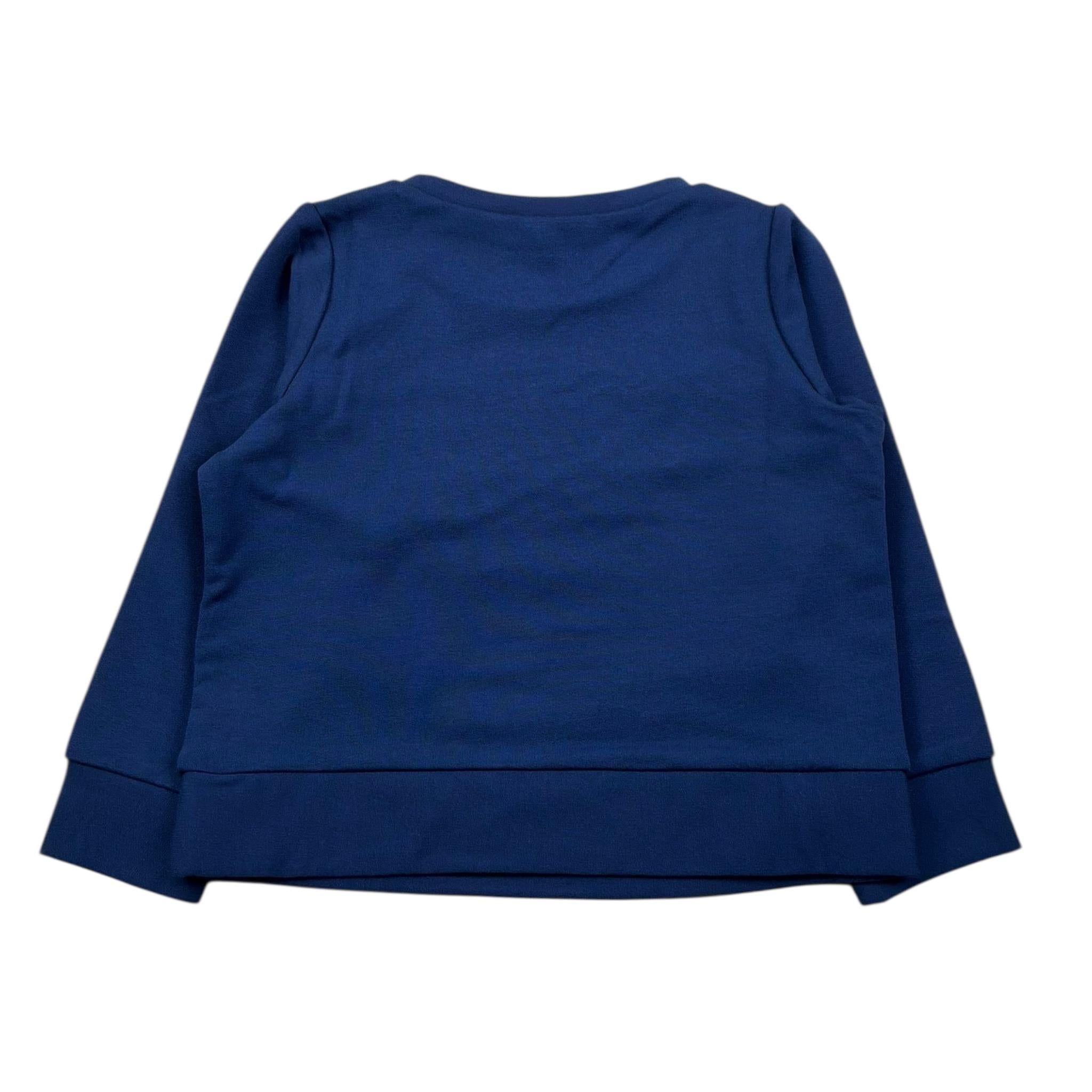 Liu Jo Felpa Chiusa Girocollo Tinta Unita con Logo per Neonata KA5014NX BLU LIU JO 