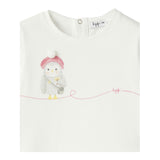IL GUFO shirt girocollo tinta unita con stampa in contrasto Bianco per Bambina A24TA359MF002J BIANCO IL GUFO 