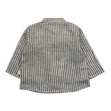 Teddy E Minou Camicia Manica Lunga Fantasia A Righe Collo Coreano Grigio Per Neonato