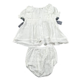 Babidu Completo 2 Pezzi Camicia-Coulotte Tinta Unita per Neonata 92495 BIANCO BABIDU 