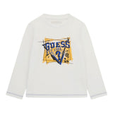 GUESS shirt girocollo tinta unita con stampa Bianco per Neonato N4YI01K8HM4XXX BIANCO GUESS 