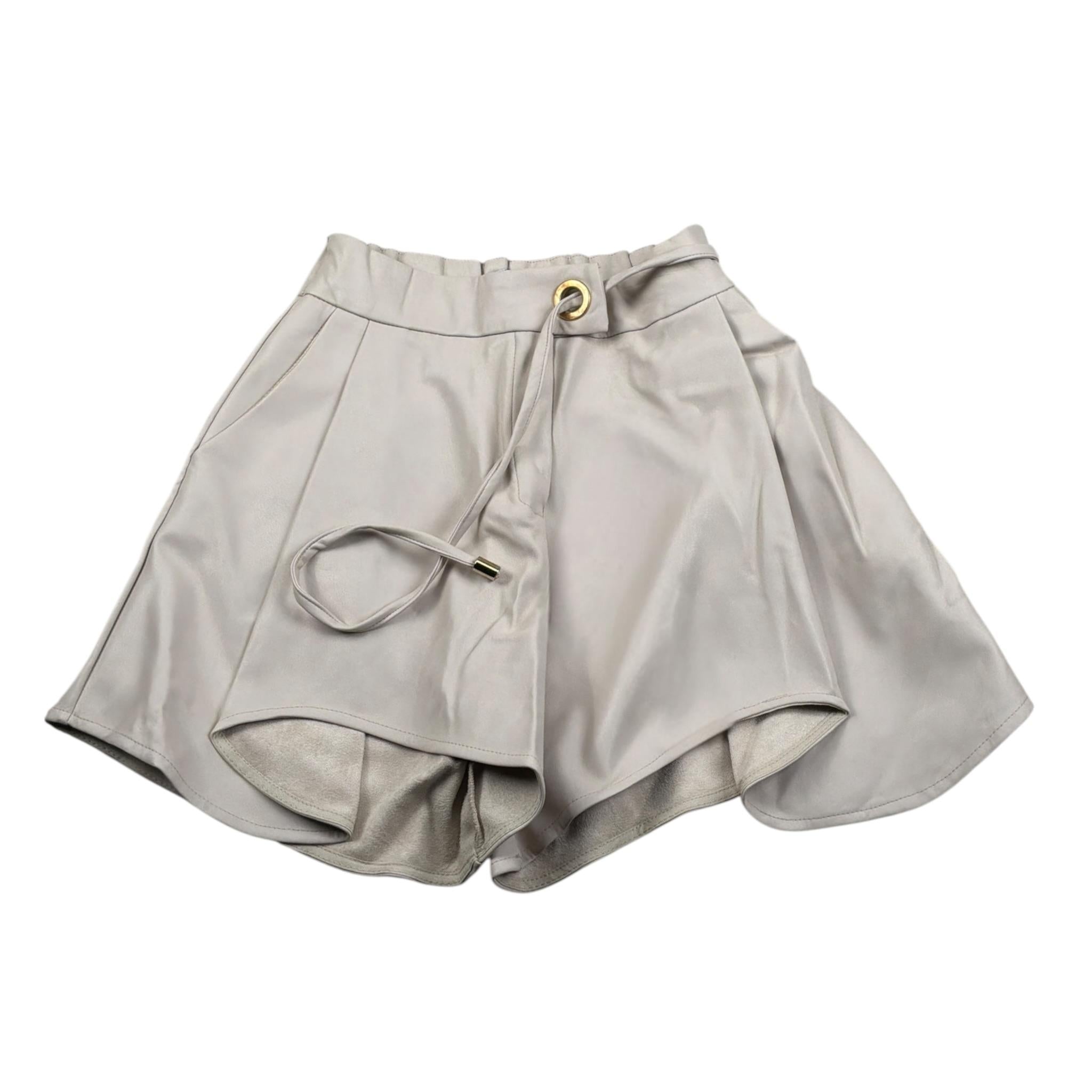 Naida Short tinta unita con Elastico In Vita Beige per Bambina NASH092 BEIGE NAIDA 