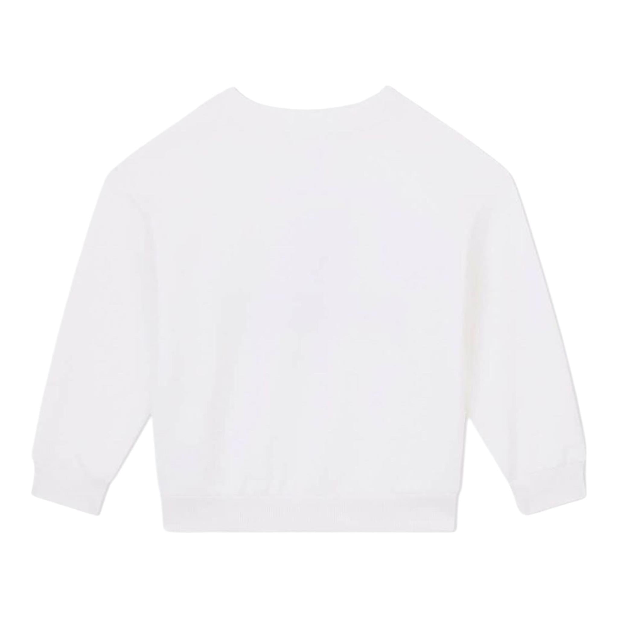 DOLCE & GABBANA felpa tinta unita girocollo con stampa Bianco per Bambino L5JW5D BIANCO DOLCE & GABBANA 