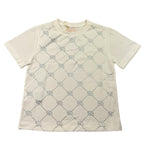 Miss Blumarine T-Shirt Girocollo Tinta Unita con Brillantini per Bambina BGTS002 BIANCO MISS BLUMARINE 
