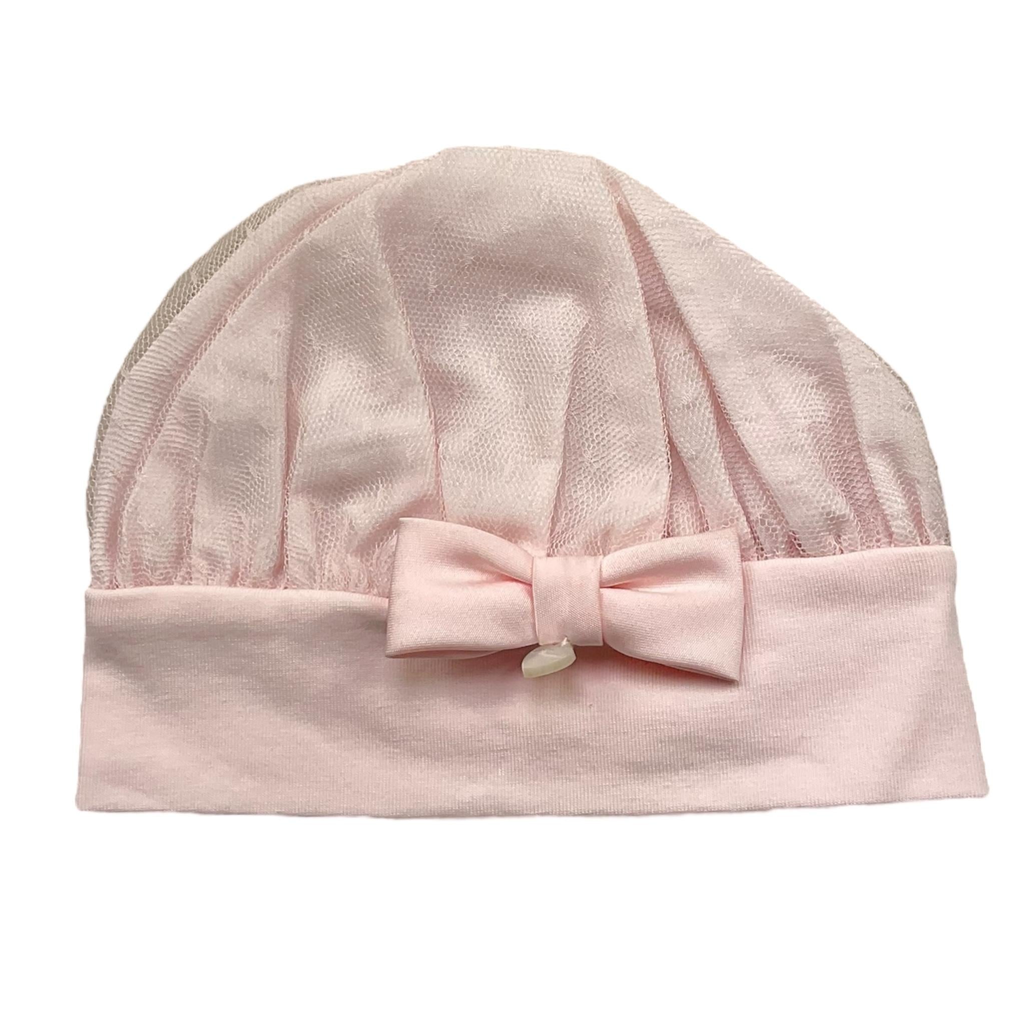 Ninnaoh Cappello Tinta Unita con Fiocco per Neonata E19112 ROSA NINNAOH 