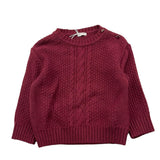 LE BEBE' maglia girocollo tinta unita con trecce Bordeaux per Neonato LBB5142 BORDEAUX LE BEBE' 
