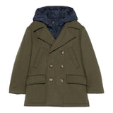 FAY cappotto sfoderabile tinta unita con bottoni Verde per Bambino FV2Q00 VERDE FAY 