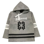 JOHN RICHMOND felpa chiusa con cappuccio tinta unita con stampa in contrasto Grigio per Bambino RBA25066FE GRIGIO JOHN RICHMOND 