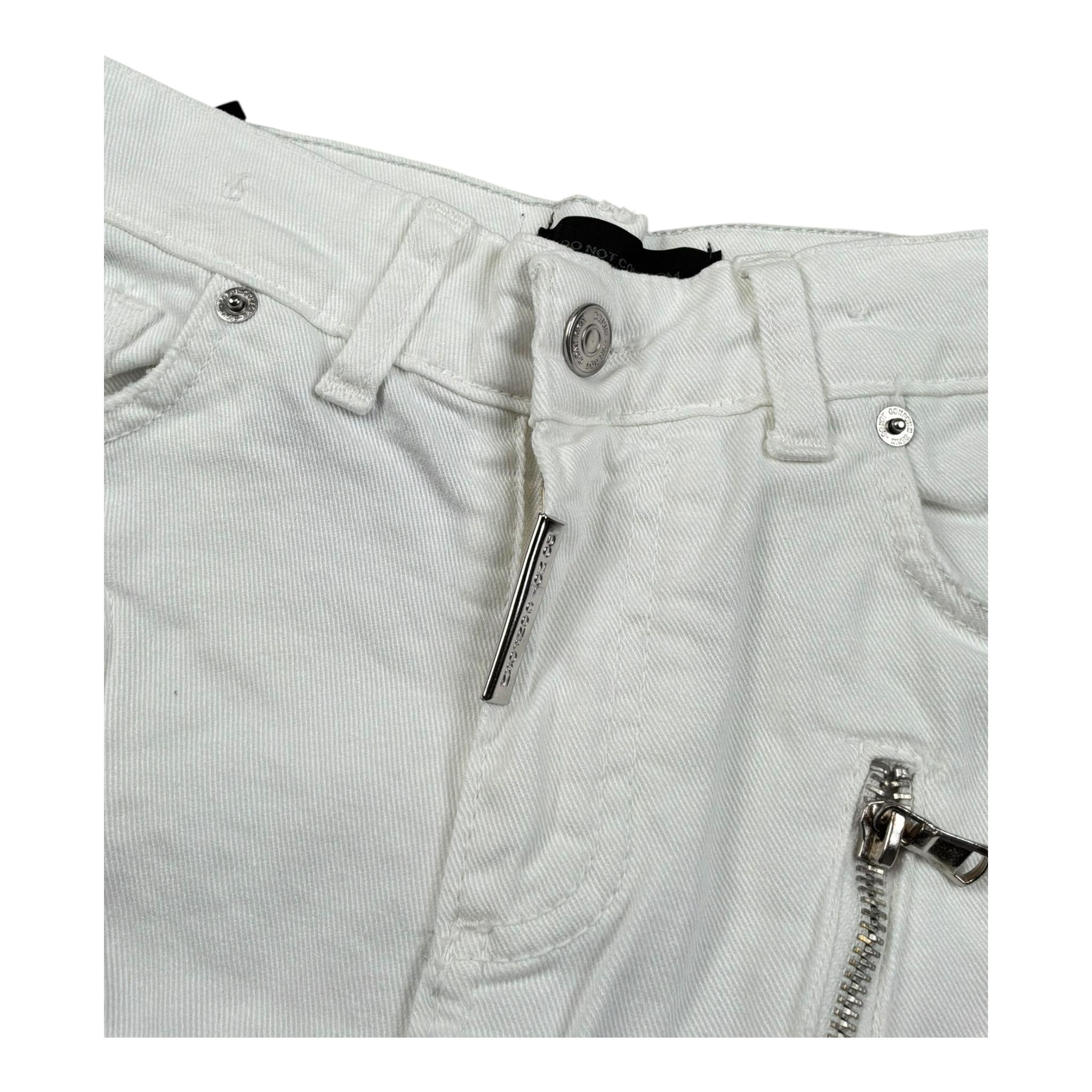 Do Not Conform Bermuda In Denim Tinta Unita con Girovita Regolabile per Bambino TAN007 BIANCO DO NOT CONFORM 