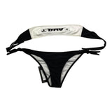 Boy London Costume Modello Bikini Bicolore Con Fascia-Slip Nero Per Bambina