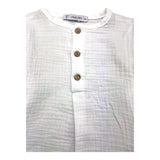 Calamaro Completo 2 Pezzi Camicia-Culotte Bicolore Bianco/Grigio Per Neonato