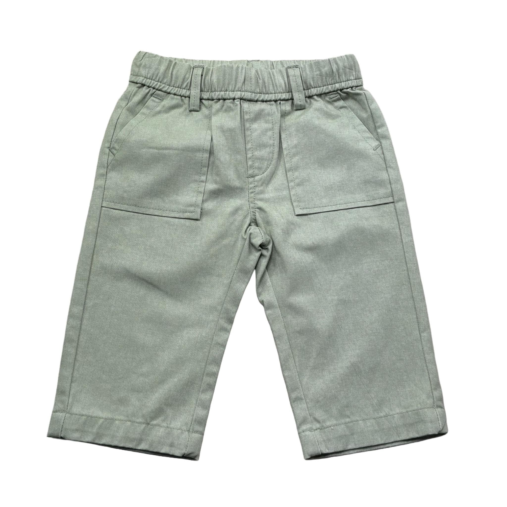 Trussardi Pantalone Tinta Unita con Elastico In Vita per Neonato TIP2605PA VERDE TRUSSARDI 