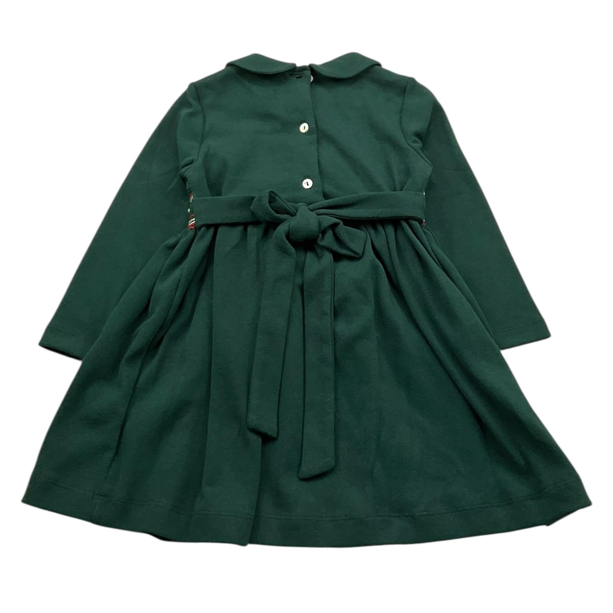 MALVI & CO abito manica lunga tinta unita cn ricami Verde per Neonata FCCM005VEIIN VERDE MALVI & CO 
