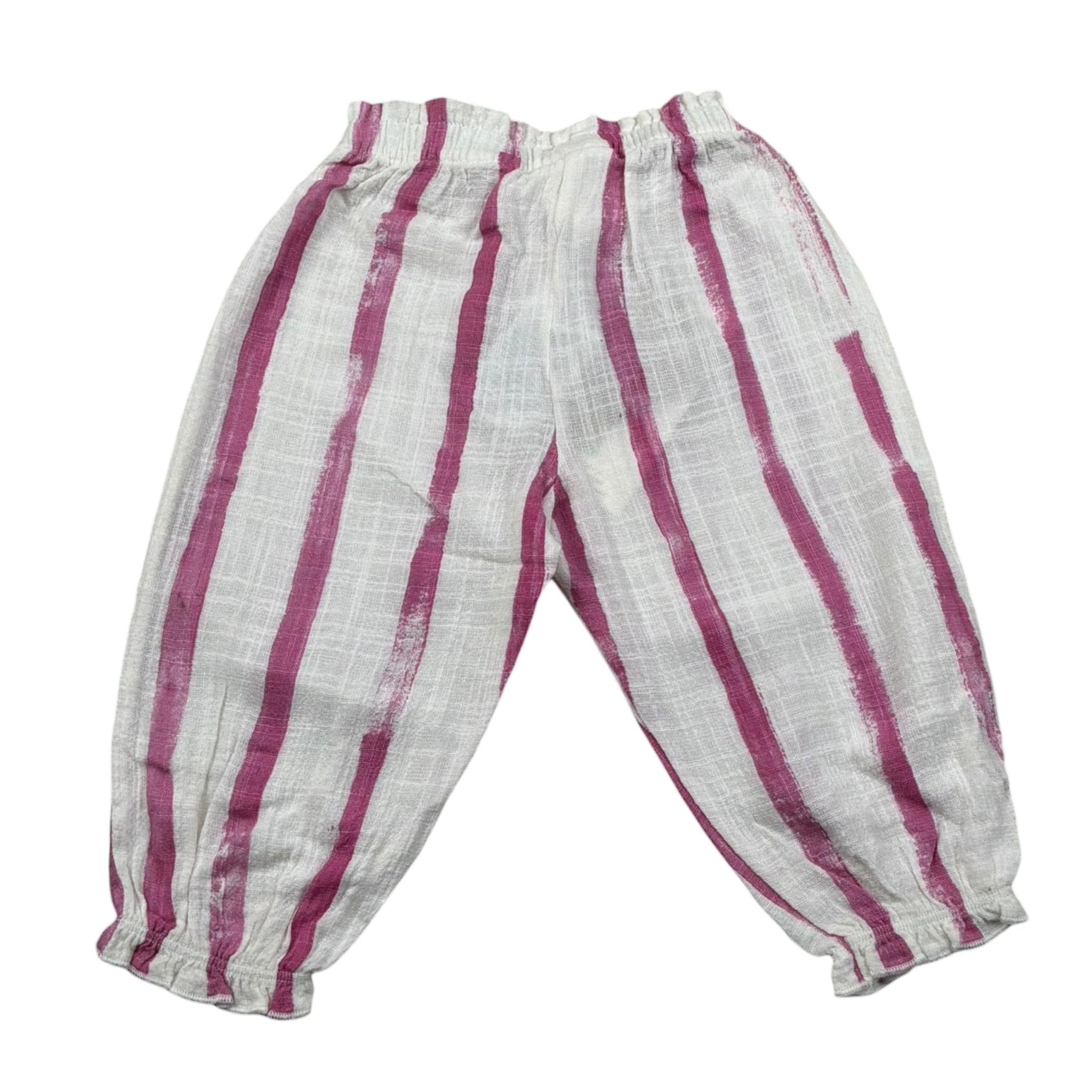 Play Up Pantalone Tinta Unita Fantasia A Righe per Neonata PA022AQ11602 BIANCO/ROSA PLAY UP 