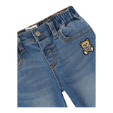 MOSCHINO jeans tinta unita con elastico in vita Blu per Neonato MUP059 BLU MOSCHINO 