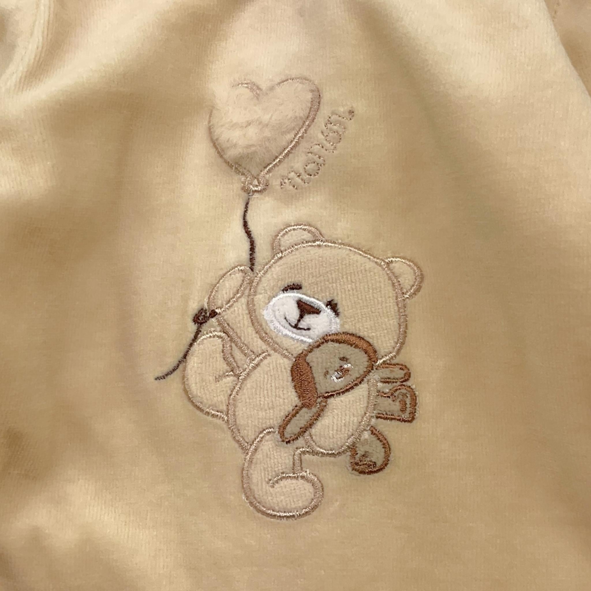 NANAN tutina tinta unita con stampa Beige per Neonato I2401003BE BEIGE NANAN 